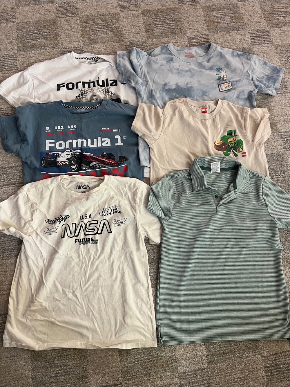 Bundle of Target boys M 7/8 Graphic Tee cat Jack f1 formula 1 short sleeve shirt